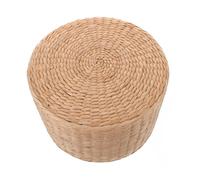Yardwe Sgabello Piccolo e Leggero in Paglia Naturale, per Ragazzi e Bambine, Multiuso come Sgabello e Poggiapiedi, Indicato per Giardino e Spazi Esterni