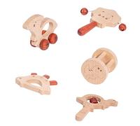 Yardwe Sonagli Di Legno Per Ragazzo Ragazza 5 Pezzi, Giocattoli Interattivi Da Mano Per Ragazzo Ragazza, Stimolazione Sensoriale e Apprendimento Musicale, Set Regalo Sicuro Per Primi Giochi