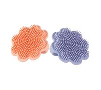 Yardwe Spazzola Lavaggio Chioma e Rimozione Crosta Lattea per Massaggio Delicato 2 Pezzi in Silicone Morbido Design Leone Giocoso per Ragazzo Ragazza