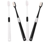 Yardwe Spazzolino Manuale Morbido Setole Ondulate, 4 Pezzi in Materiale Sintetico Leggero, Protegge lo Smalto dei Denti per Pulizia Orale Quotidiana Stili multipli
