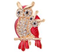 Yardwe Spilla a Forma di Civetta Creativa Cristalli Accessorio Elegante per Costumi Decorazione Piccola per Abbigliamento Casual Regalo Originale per Feste e Banchetti
