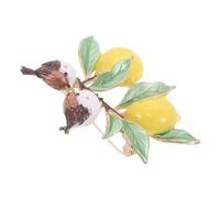 Yardwe Spilla a Forma di Limone in Lega Color Caffè Mini Spilla di Sicurezza per Abiti Scialli e Zaini Accessorio Frutta Donna per Feste Hawaiane e Uso Quotidiano