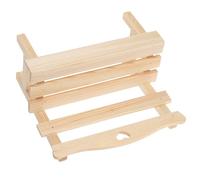 Yardwe Statuetta Decorativa in Legno Mini Panca per Foto Ornamento Creativo per Casa e Ufficio Decorazione da Camera da Letto Artigianato in Legno