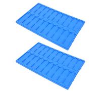 Yardwe Supporto 20 in per Microscopio Vetrini Blu e da Plastica Campioni 2 Pezzi Design Multislot Accelera L’asciugatura dei per Attività Scientifiche e Microbiologiche
