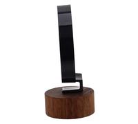 Yardwe Supporto Orologi da Polso con Base in Legno Scuro Espositore Gioielli e Polsini Stand Acrilico Nero Forma di C per Organizzatore Salvaspazio