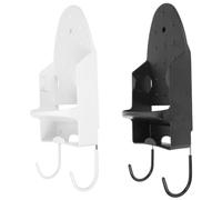 Yardwe Supporto per Tavola da Stiro e Ferro Elettrico Pbt con Ganci | Organizzatore da Parete, Installazione Semplice e Supporto Affidabile, per Hotel e Lavanderia, Bianco Nero