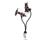 Yardwe Supporto Per Telefono Cellulare e Microfono Da Tavolo Braccio Flessibile Rinforzato Filtro Rete Doppia Per Ridurre Rumori Design Intelligente Per Posizionamento Su Scrivania