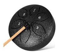 Yardwe Tamburo Tascabile Note Tamburo Etereo Per Pioggia Con Campanello Strumento Percussione in Metallo e Legno Facile Da Imparare Per Adulti e Ragazza Per Yoga e Musicoterapia Incluso