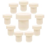 Yardwe Tappi per Bottiglia Vino Rotondi 10 Pezzi in Materiale Sintetico Bordi Lisci e Facile da Conservare per Accessori Vino Beige