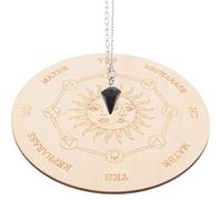 Yardwe Tavola Divinatoria in Legno, Pendulum Board per Divinazione, Design Yes/No, Senza Sbavature, Tavola Metafisica Motivi Unici, per Principianti e Streghe, per Decorazione Casa
