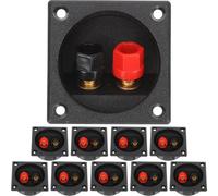 Yardwe Terminale Scatola Altoparlante Auto 10 Pezzi, Connettore Professionale per Casse Acustiche e Subwoofer, Piastra Terminale 57x57 Mm per Impianti Audio Veicolari