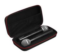 Yardwe Valigia Per Microfoni Custodia Protettiva Borsa Portatile Per Microfono Supporto Per Doppio Microfono Cerniera Di Sicurezza e Scomparto in Rete Per Accessori