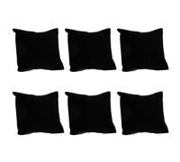 Yardwe Velvet - Set di 6 cuscinetti per orologio da polso, colore: nero