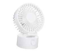 Yardwe Ventilatore da Tavolo Leggero e Ricaricabile Bianco USB Portatile in Plastica Testa Oscillante per Vacanze Estive a Casa o Durante lo Sport