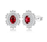 Yaresul Sunshine - Orecchini da donna, in argento Sterling 925, con pietra portafortuna del mese di luglio, taglio smeraldo, orecchini a bottone a pressione per donne, adolescenti, ragazze, gioielli