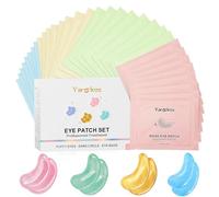 Yargkos 32 paia di cerotti oculari idratanti per occhiaie scure, cuscinetti anti-rughe, 32 set di gel viso per la cura dei viaggi (Oro 24 carati, blu, rosa, verde)