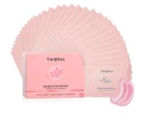 Yargkos 32 paia di patch rosa sotto gli occhi, maschera idratante per occhi per occhiaie gonfiore occhi gonfi, 32 set di cuscinetti antirughe collagene sottococchi