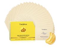Yargkos 32 paia di toppe dorate 24 carati sotto gli occhi, maschera idratante per occhiaie gonfiore occhi gonfi, 32 set di cuscinetti antirughe, collagene