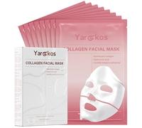 Yargkos Set di 8 maschere per il viso al collagene profonde, idrogel, idrata, migliora l'elasticità, perfeziona i pori, ideale come regalo per le donne