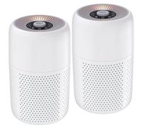 YARIKI Purificatore d'aria per camera da letto, confezione da 2 diffusori di oli essenziali, piccolo purificatore d'aria con controllo della velocità della luce notturna, 24 dB a basso rumore per un