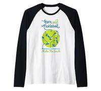 Yarn And Pickleball Make Me Smile Funny Pickleball & Crochet Maglia con Maniche Raglan