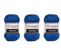 Yarn art Begonia 100% cotone mercerizzato, Lotto di 3 matasse, ognuna 50 g/185 yrds (169 m), Fine Sport: 2 (4915)