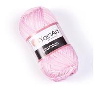 Yarn Art Begonia 3051 - Gomitolo di cotone mercerizzato per lavori a maglia, 5 matasse, 50 g, 169 m, per amigurumi, merletti, artigianato e artigianato, 5 matassine