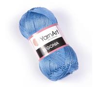Yarn Art Begonia 5351 - Gomitolo di cotone mercerizzato per lavori a maglia, 5 matasse, 50 g, 169 m, per amigurumi, merletti, artigianato e artigianato, 5 matassine