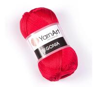 Yarn Art Begonia 6328 - Gomitolo di cotone mercerizzato per lavori a maglia, 5 matasse, 50 g, 169 m, per amigurumi, merletti, artigianato e artigianato, 5 matassine
