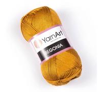 Yarn Art Begonia 6340 - Gomitolo di cotone mercerizzato per lavori a maglia, 5 matasse, 50 g, 169 m, per amigurumi, merletti, artigianato e artigianato, 5 matassine