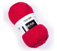 Yarn Art Jeans Plus Filato, 55% cotone, 45% poliacrilico, 100 g, 160 m, peso del filato: 4: Worsted-Aran (51)