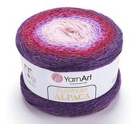 Yarn Art YarnArt Flowers - Filato invernale per uncinetto, 20% alpaca, 80% acrilico, peso 250 g, lunghezza 900 metri, multicolore arcobaleno, peso 2 sport (434)