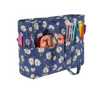 Yarn Bag - Oxford Cloth Multi Pocket Crochet Storage Organizer Tote