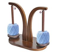 Yarn Ball Holder - Portable Yarn Minder Spinner | Yarn Spinner Stand for Crocheting and Knitting | Magnetic Yarn Knitting Stand Double Yarn Spindle Rotating Wooden Sewing Tool for Knitting