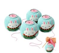 Yarn Ball Holder Set | 4 Piece Crocheting Center Pull Stretch Sleeve | Crochet Holder for , Travel Project Storage Organization Crafting Management