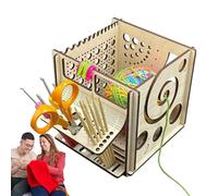 Yarn Bowls for Crocheting - Wooden Yarn Holder Dispenser for Crocheting | Craft Knitting Bowl with Crochet Accessories Organizer | Wooden Crochet Bowls for Yarn |Yarn Holder for Crocheting Accessories