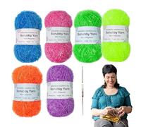 Yarn For Scrubbies - Crocheting Weaving Yarn, Scrubby Shine Yarrn | Assorted Colors Scrubby Assortment | Scrubbys Polyester Yarrn Sturdy| Poliestere Assorted Colors Crocheting Yarns | For Dish Towels