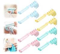 Yarn Guide Ring Crocheting Knitting Tool, Finger Guides Crochet, Adjustable Crochet Tension Ring for Finger (8pcs)