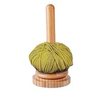 Yarn Spinner Rack - Knitting Wool Spindle, Crochet Thread Station with Rotating Base, Timber Twine Dispenser with Smooth Rotation, Needlework Accessories, Desktop String Stand for Hobbyists