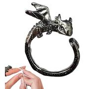 Yarn Tension Ring for Crochet Dragon - Knitting Adjustable Rings, Adjustable Crochet Yarn | Dragon Crochet Ring Finger Yarn Knitting Tension Ring for Women, Crochet Accessories Christmas for Fam