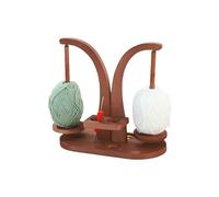 Yarn Winder, Wooden Crochet Roller, 11.22x5.67x8.27 Inches Rotating Double Spindles, Smooth Manual, Efficient Thread Organizer, for Women Men Craft Handwork Home Braiding Knitting Projects