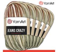 YarnArt 5x 50g Jeans Crazy Lana Con Gradiente Cotone & Poliacrilico 22 Colori