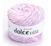 YarnArt Dolce Vita Filato - 100% micro poliestere, morbido filato di ciniglia per maglieria e uncinetto, 150 g, 260 m, peso medio, ideale per giocattoli di peluche, coperte e progetti accoglienti