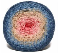 YarnArt - Filato di cotone glitterato con motivo floreale, 260 g, 1000 m, filato sportivo, uncinetto arcobaleno, rete metallica lurex, cotone multicolore, uncinetto arcobaleno (3262)