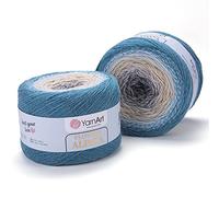 YarnArt Flowers Alpaca 2 x 250 Gr Rainbow Hook Winter Yarn 500 Gr 20% Alpaca - 80% Acrilico - Color:Multicolore 417