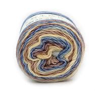 Yarnart - Gomitolo di filato con fiori da 100 g, per torte e lavori a maglia, per uncinetto, fantasia, arcobaleno, scialle fantasia, batik, filato gigante