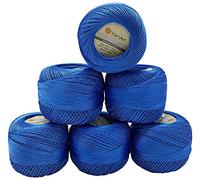 YarnArt Tulip 6 x 50 g Pacchetto Filato Seta Filato Filato Seta Filato Filato Filato Lucido Filato (Blu 464)