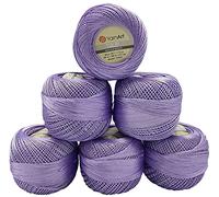 YarnArt Tulip 6 x 50 g Pacchetto Filato Seta Filato Filato Seta Filato Filato Lucido Filato (Viola 413)