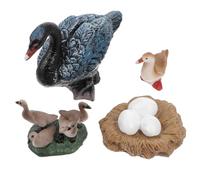 YARNOW 1 Ornamenti Di Cigno Nero Di Evoluzione Del Cigno Simulazione Del Ciclo Di Crescita Della Schiusa Del Cigno Di Cigno Modelli Di Esposizione Del Cigno Decorazione
