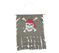 YARNOW 1 Pz Bandiera sospesa di Halloween adorn hallowen unique Decorazione barre pirati addobbi bandiera pirata forniture per feste pirata bandiera appesa pirata banner biancheria Grey